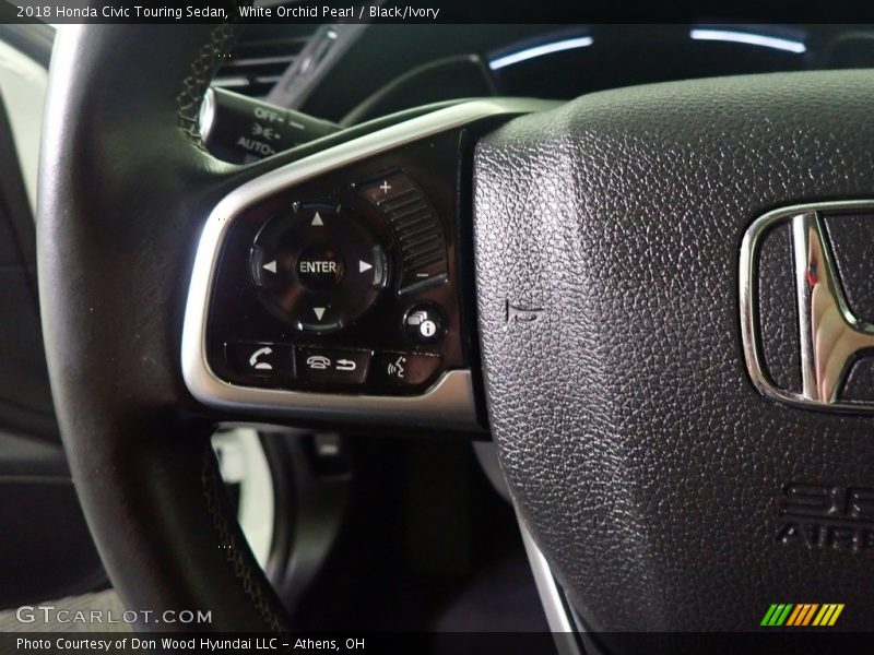 White Orchid Pearl / Black/Ivory 2018 Honda Civic Touring Sedan