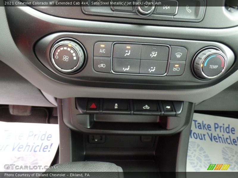 Satin Steel Metallic / Jet Black/­Dark Ash 2021 Chevrolet Colorado WT Extended Cab 4x4