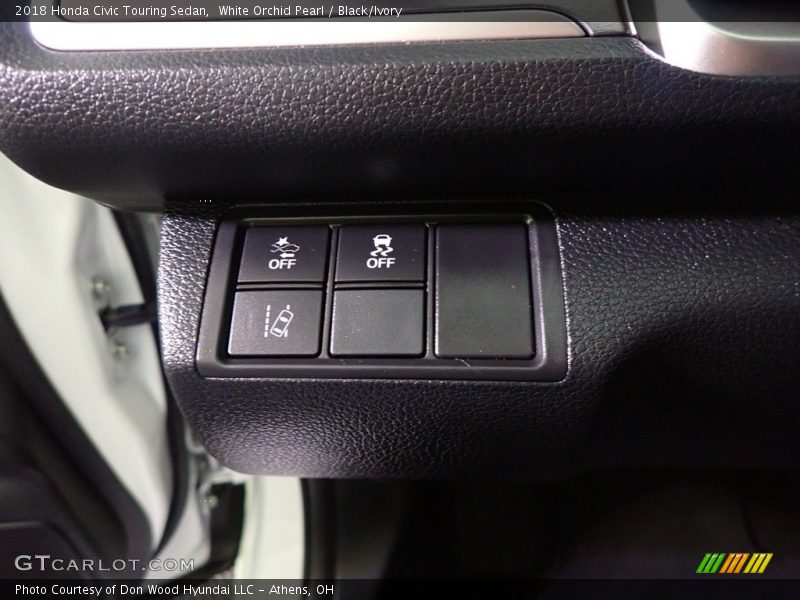 White Orchid Pearl / Black/Ivory 2018 Honda Civic Touring Sedan