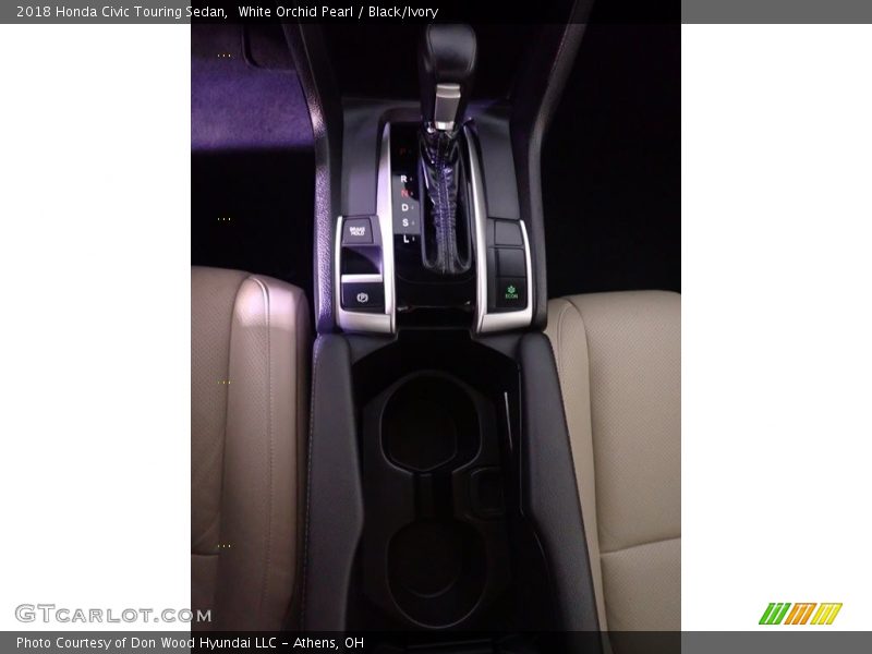 White Orchid Pearl / Black/Ivory 2018 Honda Civic Touring Sedan