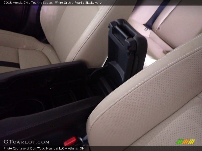 White Orchid Pearl / Black/Ivory 2018 Honda Civic Touring Sedan