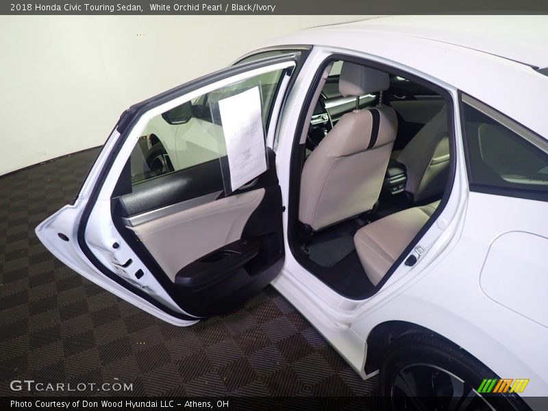 White Orchid Pearl / Black/Ivory 2018 Honda Civic Touring Sedan
