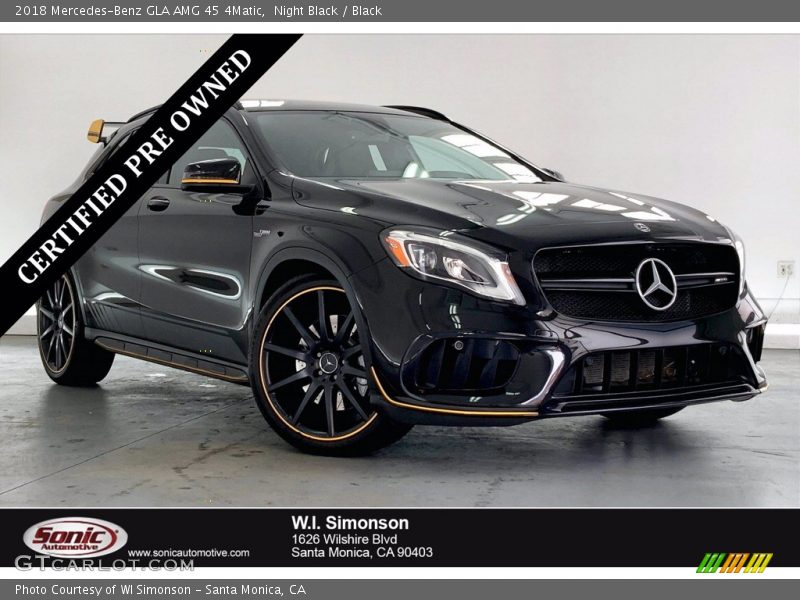 Night Black / Black 2018 Mercedes-Benz GLA AMG 45 4Matic