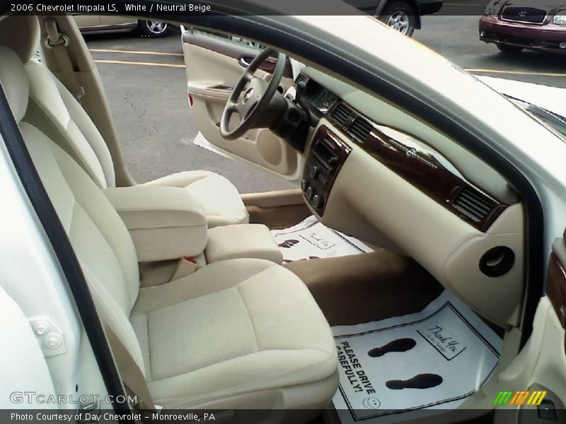 White / Neutral Beige 2006 Chevrolet Impala LS