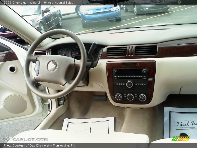 White / Neutral Beige 2006 Chevrolet Impala LS
