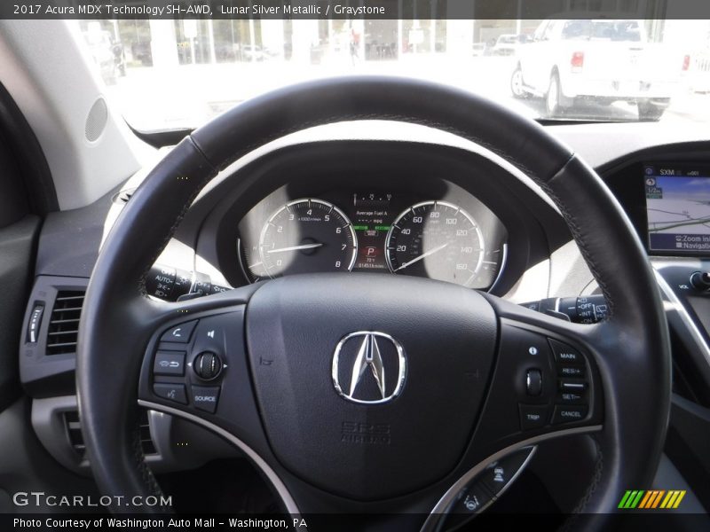 Lunar Silver Metallic / Graystone 2017 Acura MDX Technology SH-AWD
