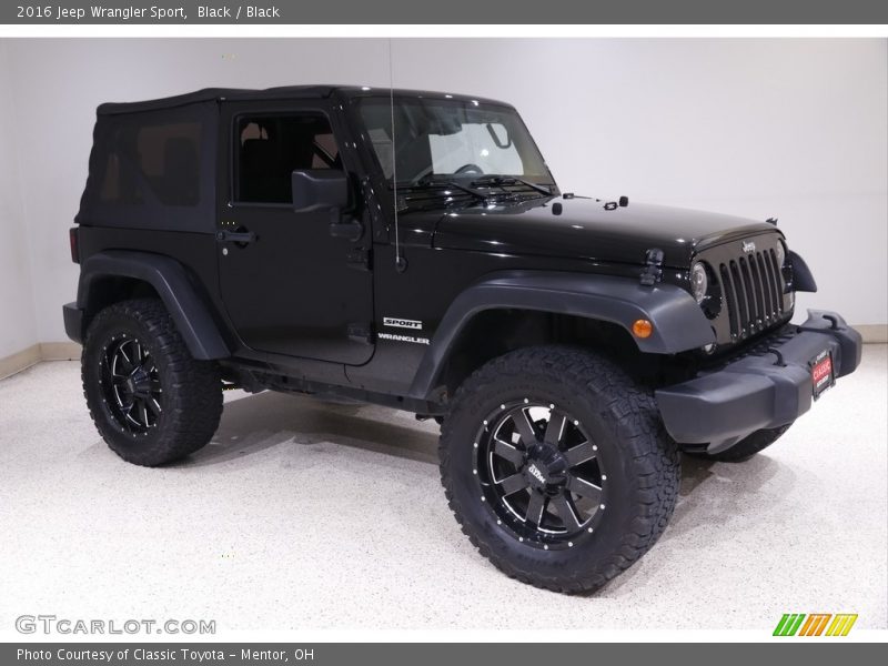 Black / Black 2016 Jeep Wrangler Sport