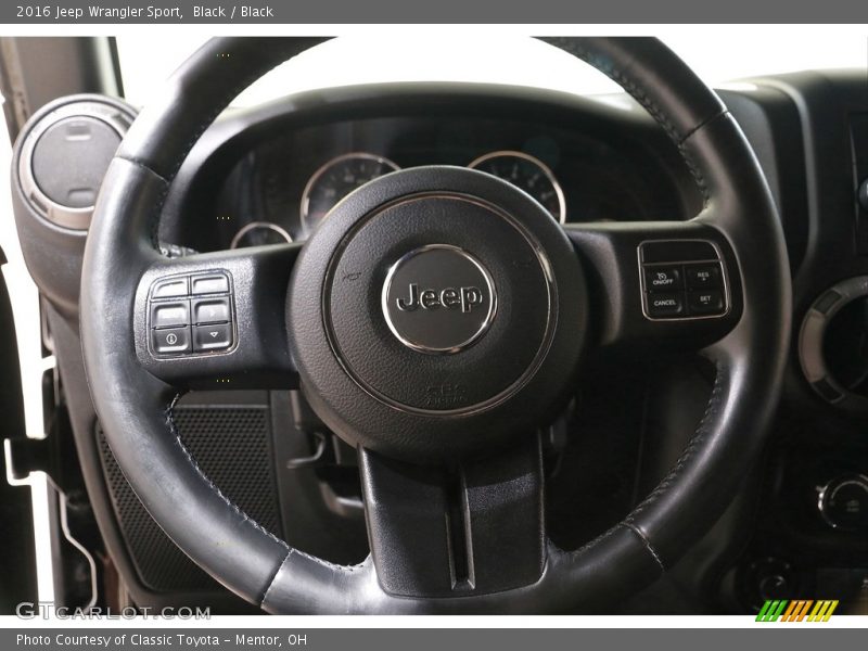 Black / Black 2016 Jeep Wrangler Sport