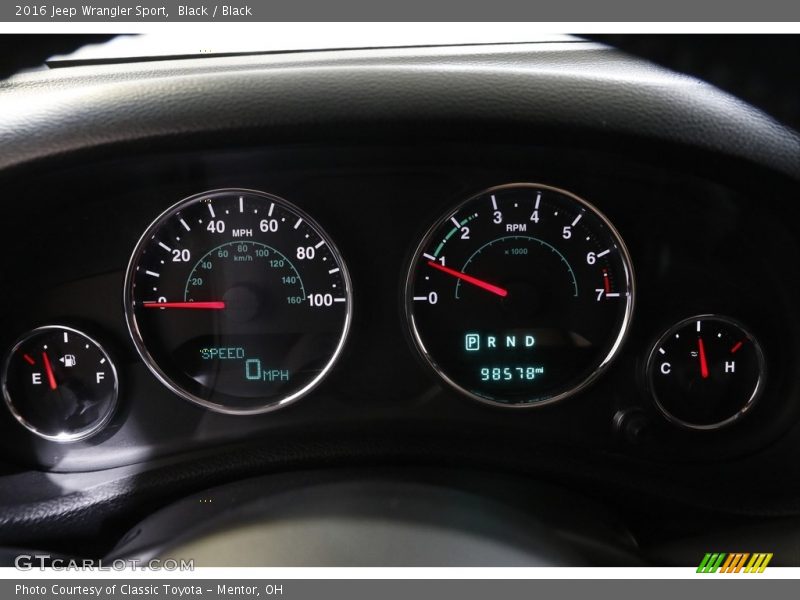 Black / Black 2016 Jeep Wrangler Sport
