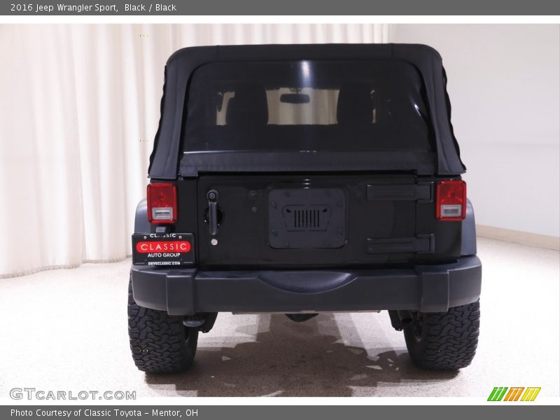 Black / Black 2016 Jeep Wrangler Sport