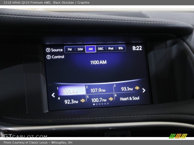 Black Obsidian / Graphite 2018 Infiniti QX30 Premium AWD