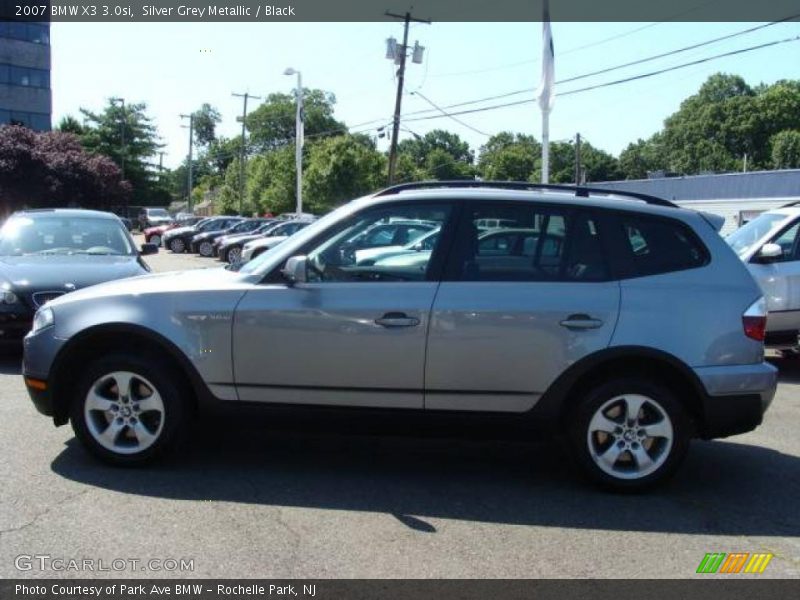 Silver Grey Metallic / Black 2007 BMW X3 3.0si