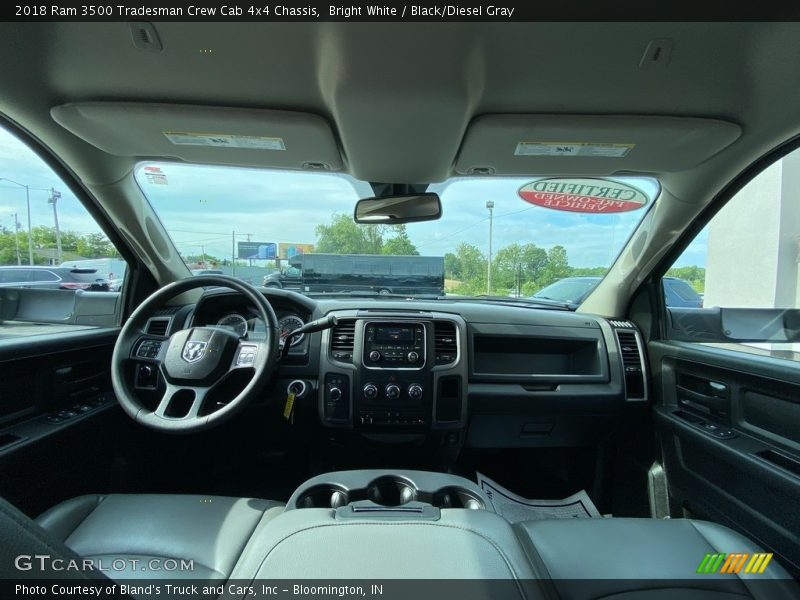 Bright White / Black/Diesel Gray 2018 Ram 3500 Tradesman Crew Cab 4x4 Chassis