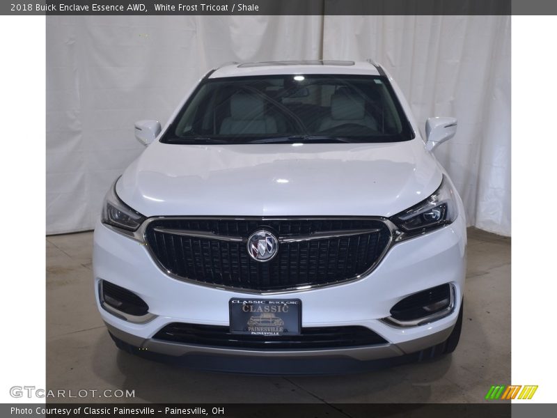 White Frost Tricoat / Shale 2018 Buick Enclave Essence AWD