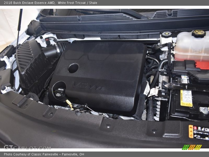 White Frost Tricoat / Shale 2018 Buick Enclave Essence AWD