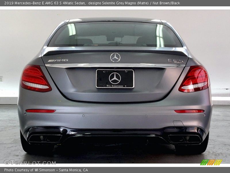 designo Selenite Grey Magno (Matte) / Nut Brown/Black 2019 Mercedes-Benz E AMG 63 S 4Matic Sedan