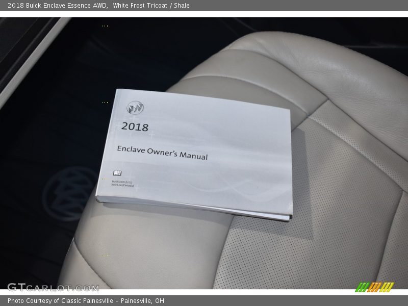 White Frost Tricoat / Shale 2018 Buick Enclave Essence AWD