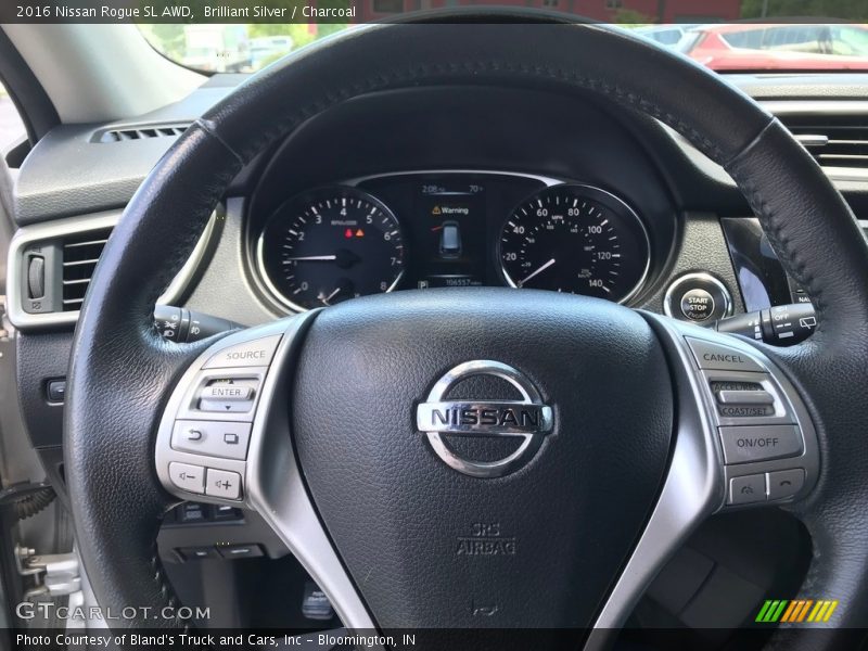 Brilliant Silver / Charcoal 2016 Nissan Rogue SL AWD
