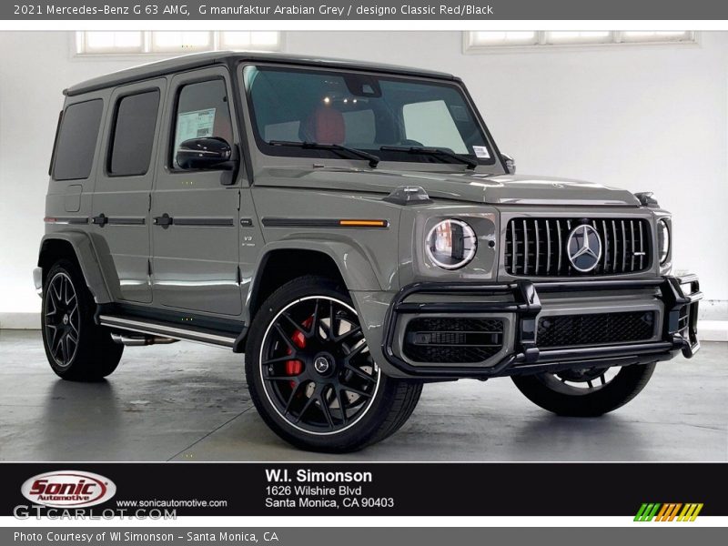 G manufaktur Arabian Grey / designo Classic Red/Black 2021 Mercedes-Benz G 63 AMG