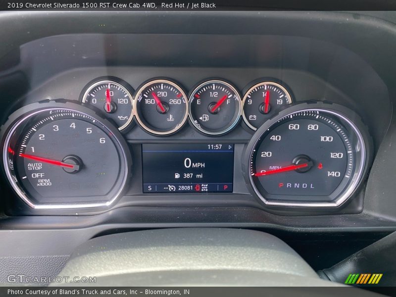 Red Hot / Jet Black 2019 Chevrolet Silverado 1500 RST Crew Cab 4WD