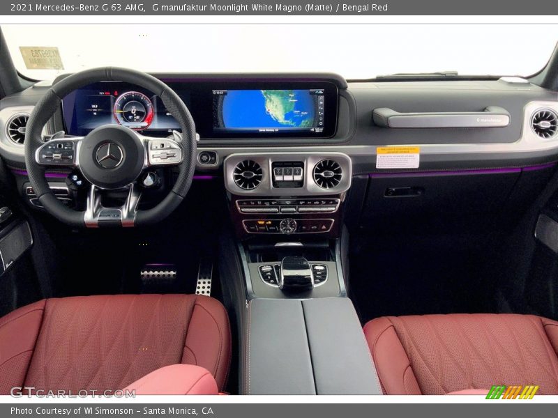 G manufaktur Moonlight White Magno (Matte) / Bengal Red 2021 Mercedes-Benz G 63 AMG