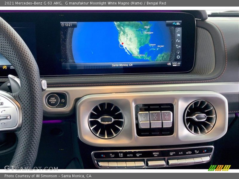G manufaktur Moonlight White Magno (Matte) / Bengal Red 2021 Mercedes-Benz G 63 AMG