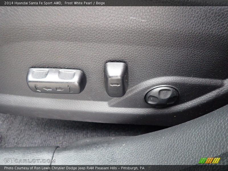 Frost White Pearl / Beige 2014 Hyundai Santa Fe Sport AWD