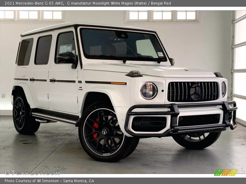 G manufaktur Moonlight White Magno (Matte) / Bengal Red 2021 Mercedes-Benz G 63 AMG