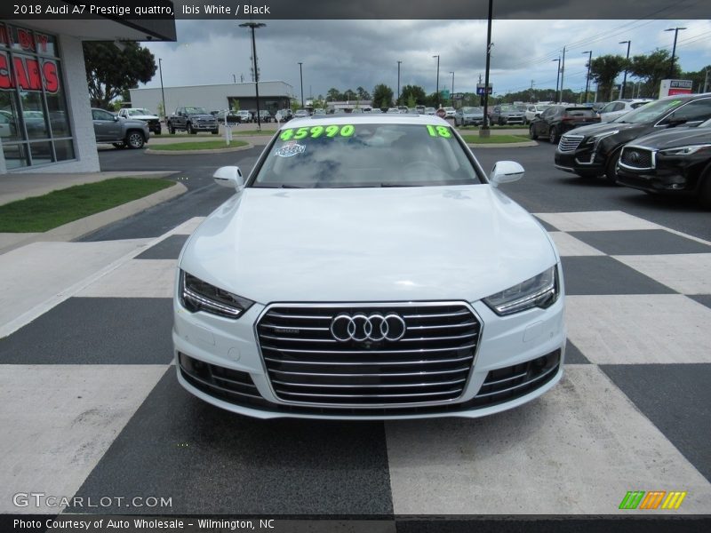 Ibis White / Black 2018 Audi A7 Prestige quattro