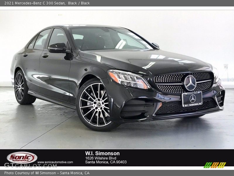 Black / Black 2021 Mercedes-Benz C 300 Sedan