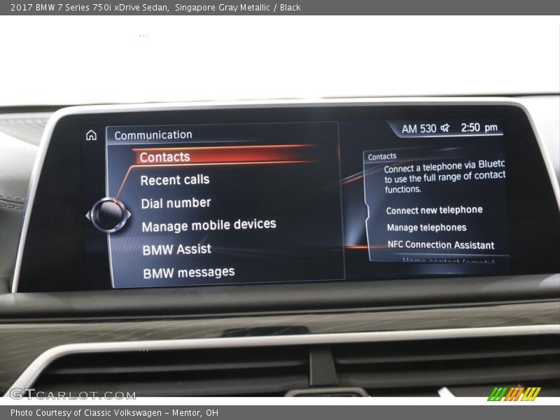 Singapore Gray Metallic / Black 2017 BMW 7 Series 750i xDrive Sedan