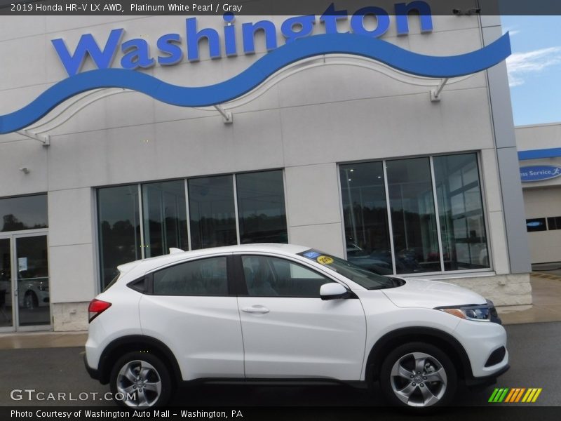 Platinum White Pearl / Gray 2019 Honda HR-V LX AWD