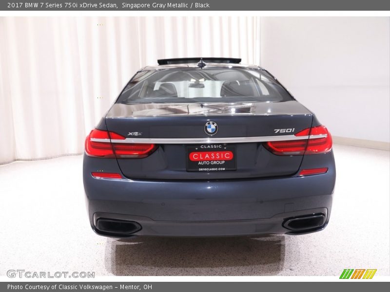 Singapore Gray Metallic / Black 2017 BMW 7 Series 750i xDrive Sedan