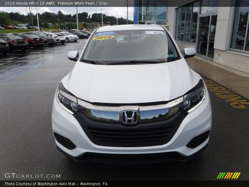Platinum White Pearl / Gray 2019 Honda HR-V LX AWD