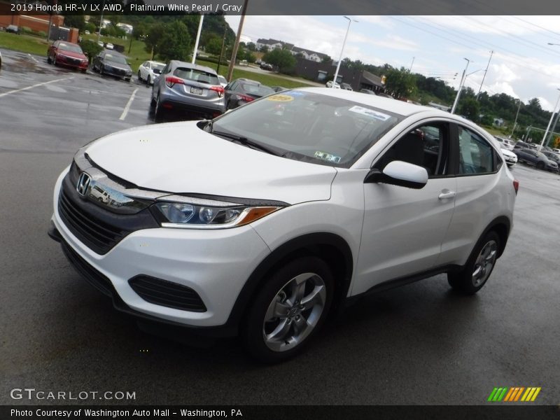 Platinum White Pearl / Gray 2019 Honda HR-V LX AWD