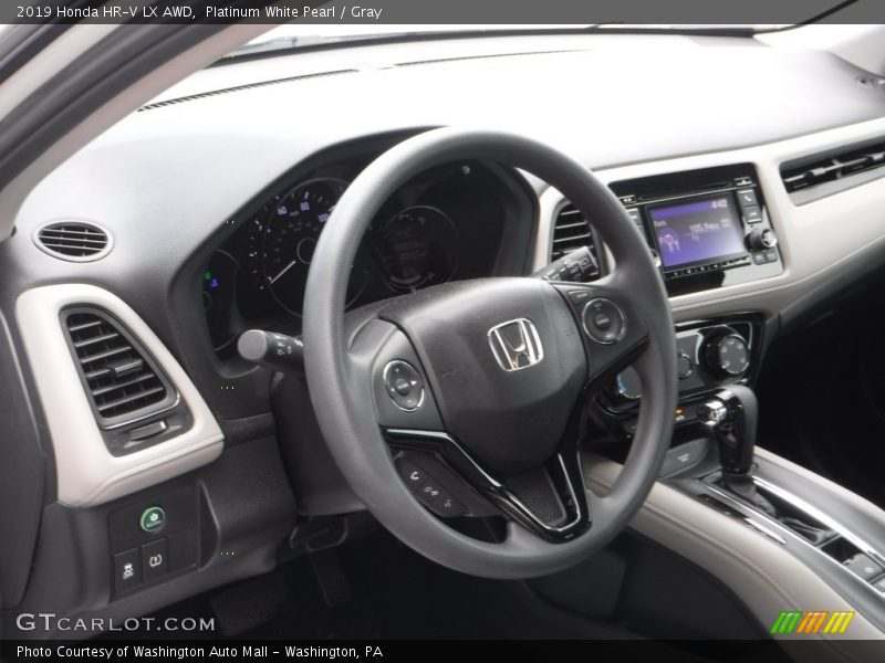 Platinum White Pearl / Gray 2019 Honda HR-V LX AWD