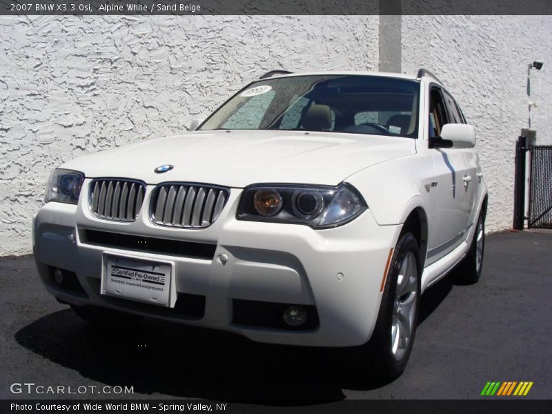 Alpine White / Sand Beige 2007 BMW X3 3.0si