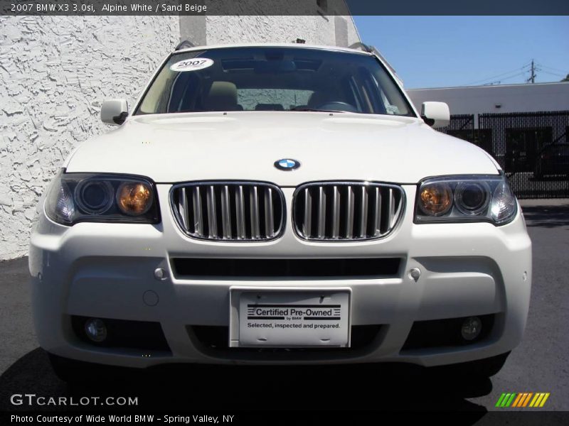 Alpine White / Sand Beige 2007 BMW X3 3.0si