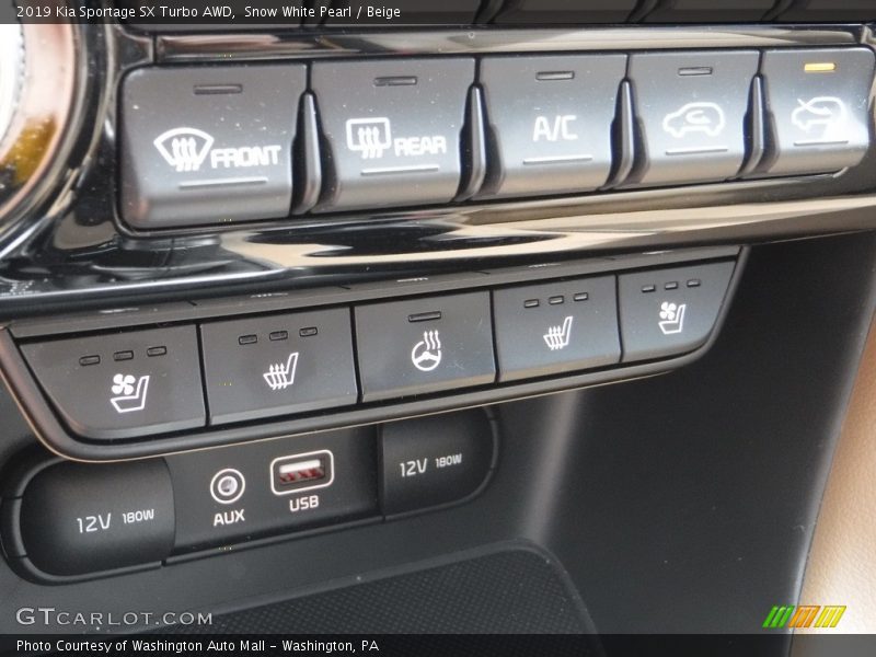 Snow White Pearl / Beige 2019 Kia Sportage SX Turbo AWD
