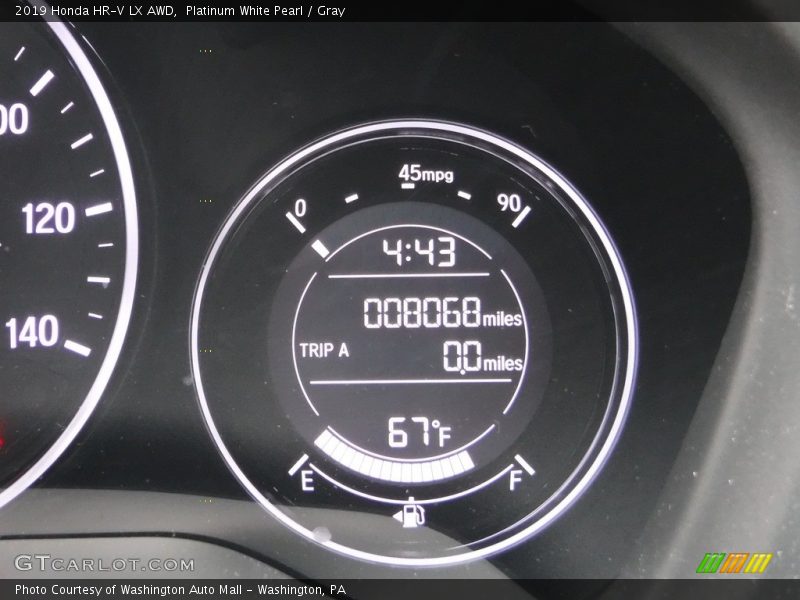 Platinum White Pearl / Gray 2019 Honda HR-V LX AWD