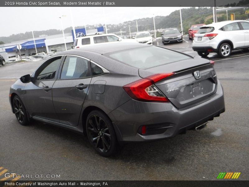 Modern Steel Metallic / Black 2019 Honda Civic Sport Sedan