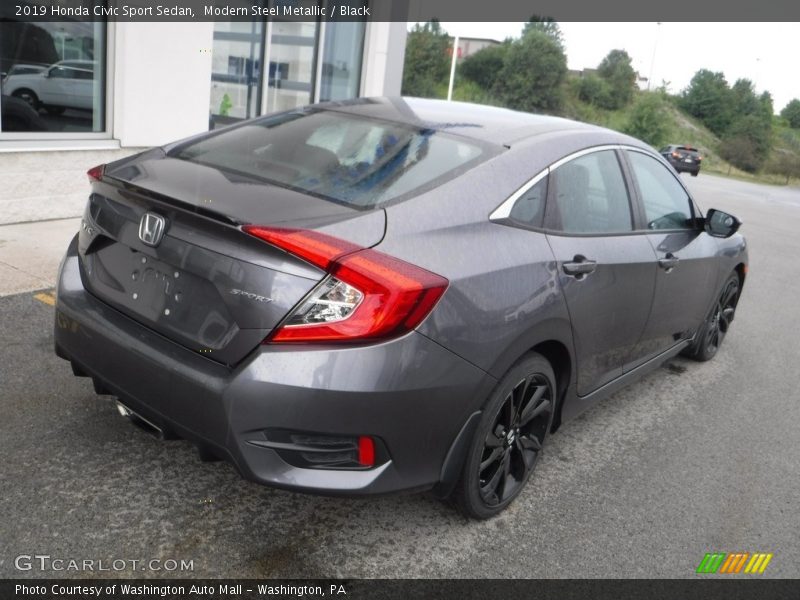 Modern Steel Metallic / Black 2019 Honda Civic Sport Sedan