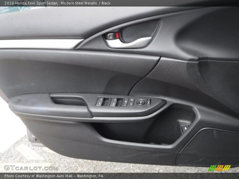 Modern Steel Metallic / Black 2019 Honda Civic Sport Sedan