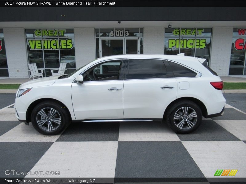White Diamond Pearl / Parchment 2017 Acura MDX SH-AWD