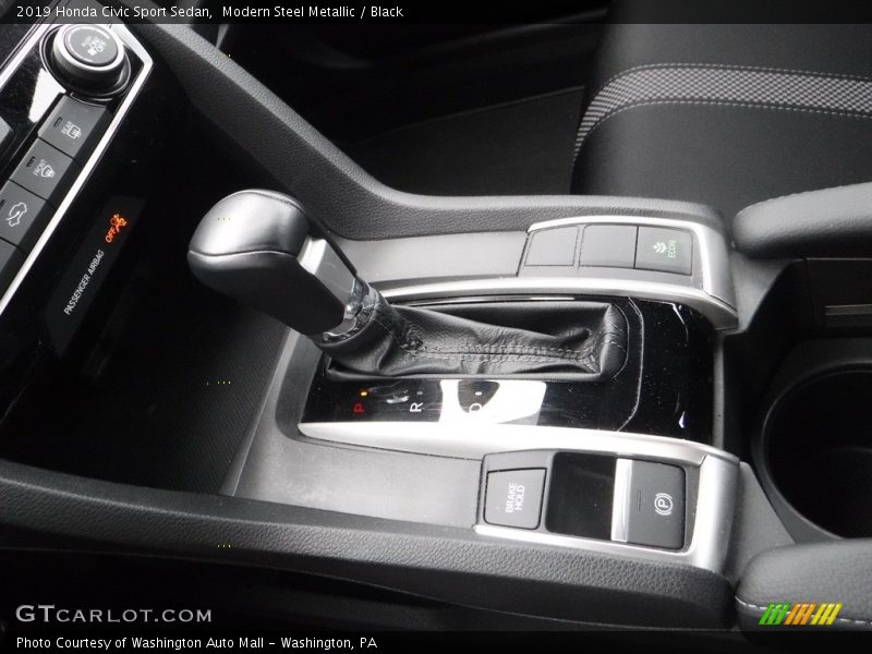 Modern Steel Metallic / Black 2019 Honda Civic Sport Sedan