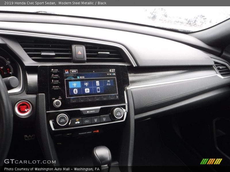 Modern Steel Metallic / Black 2019 Honda Civic Sport Sedan