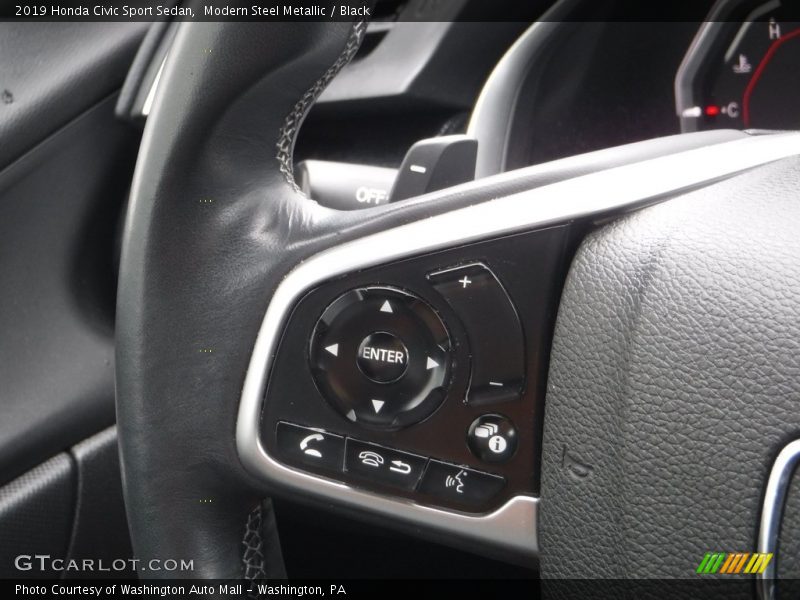 Modern Steel Metallic / Black 2019 Honda Civic Sport Sedan