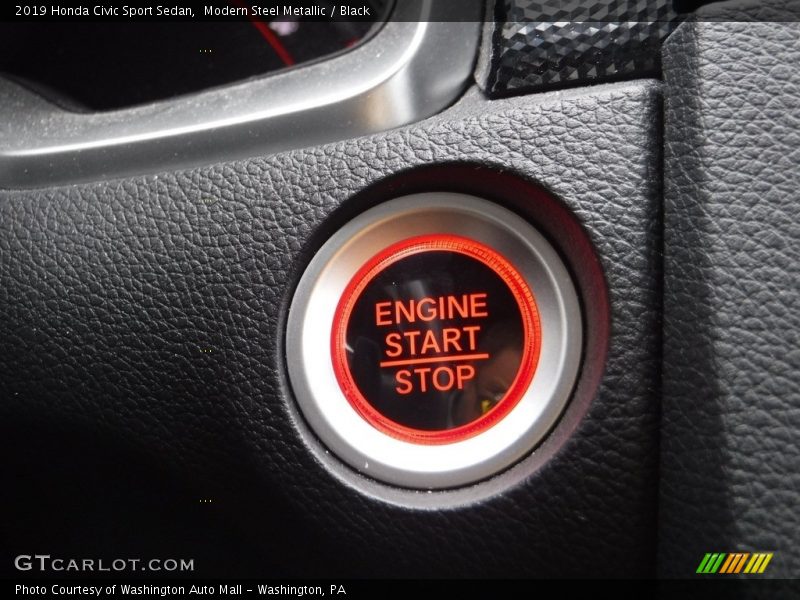 Modern Steel Metallic / Black 2019 Honda Civic Sport Sedan