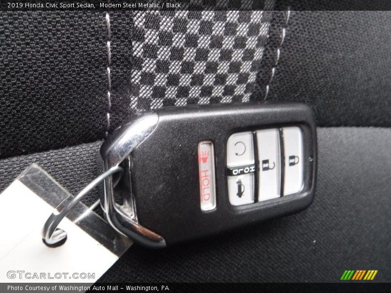 Modern Steel Metallic / Black 2019 Honda Civic Sport Sedan