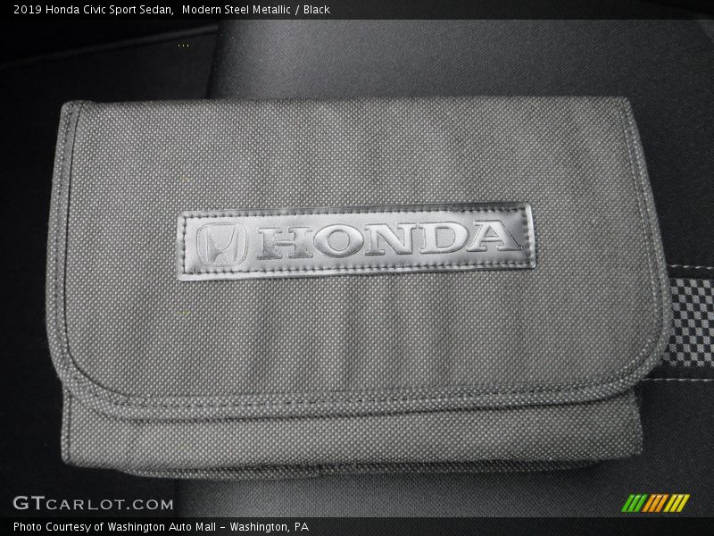 Modern Steel Metallic / Black 2019 Honda Civic Sport Sedan